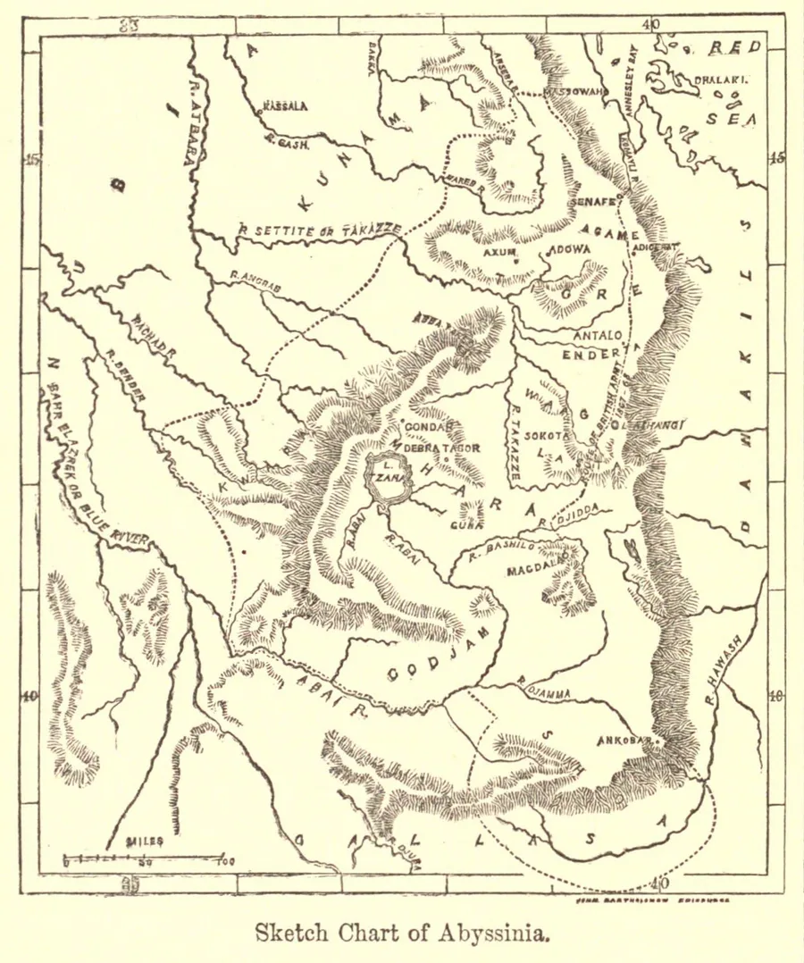 Ethiopian Empire (Solomonic Dynasty) — Sketch Chart of Abyssinia
